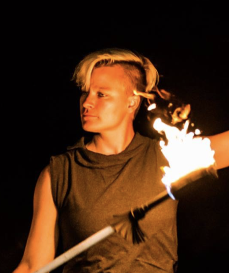 Photo of Ananda with Fire.